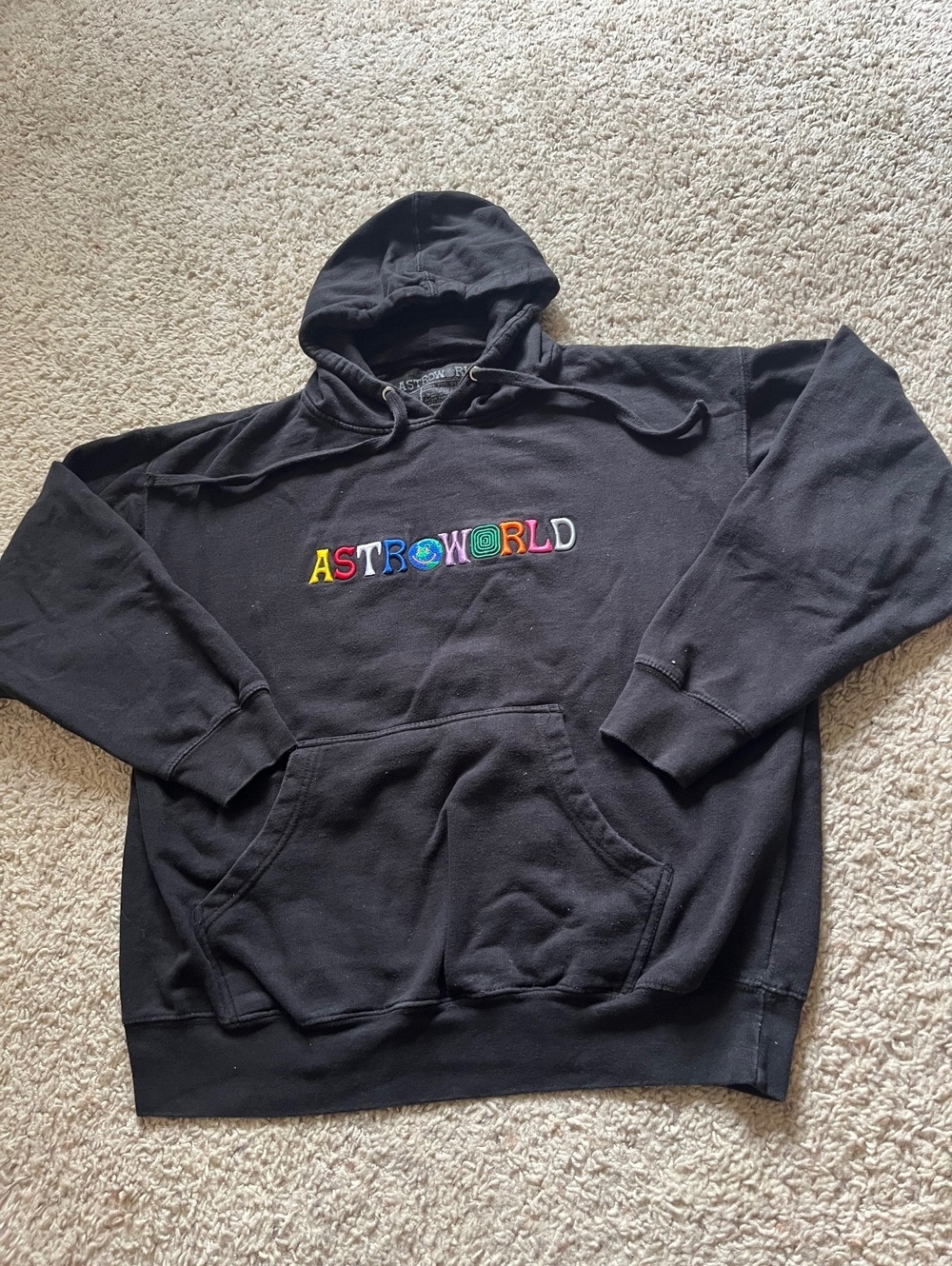 Travis Scott Astroworld Embroidered Logo Hoodie L